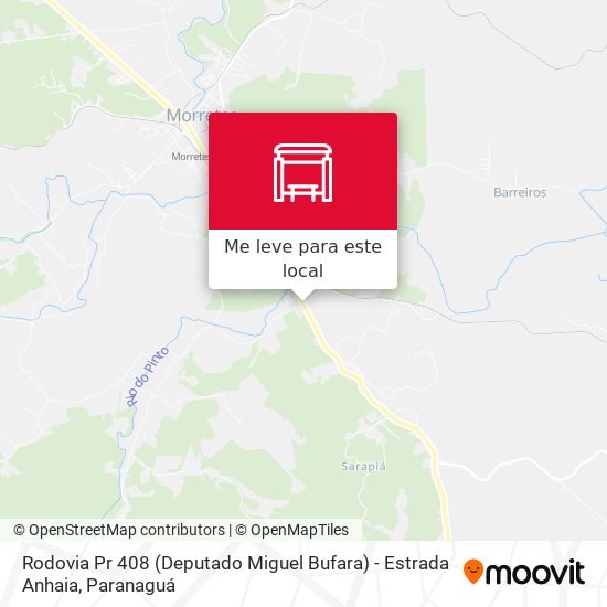 Rodovia Pr 408 (Deputado Miguel Bufara) - Estrada Anhaia mapa