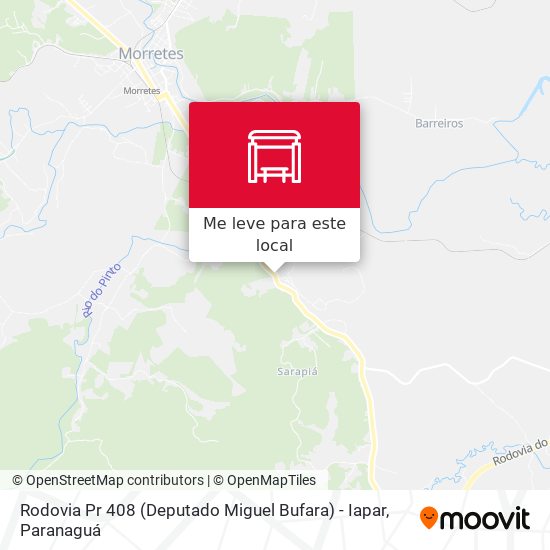 Rodovia Pr 408 (Deputado Miguel Bufara) - Iapar mapa