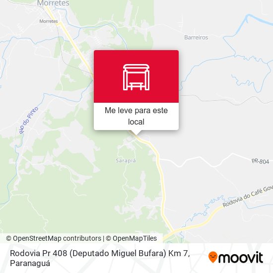 Rodovia Pr 408 (Deputado Miguel Bufara) Km 7 mapa