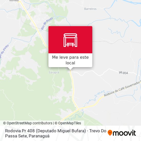 Rodovia Pr 408 (Deputado Miguel Bufara) - Trevo Do Passa Sete mapa