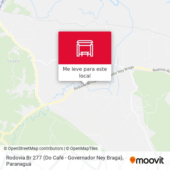 Rodovia Br 277 (Do Café - Governador Ney Braga) mapa