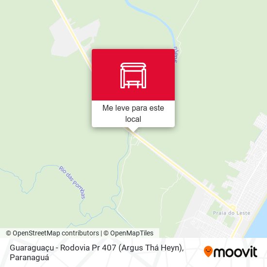 Guaraguaçu - Rodovia Pr 407 (Argus Thá Heyn) mapa