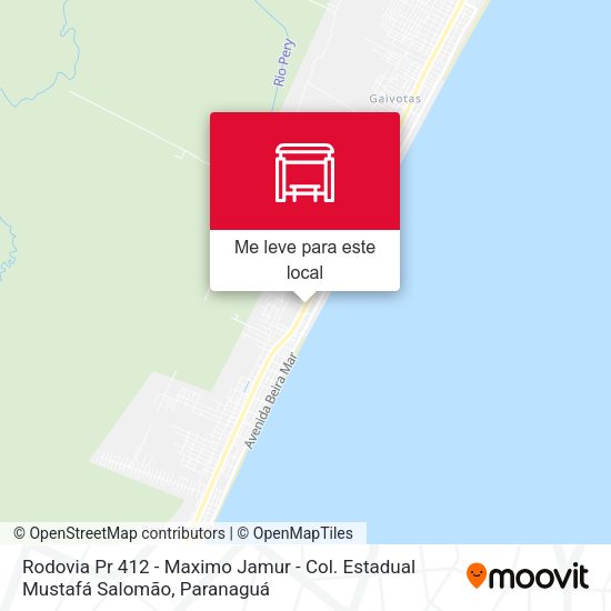 Rodovia Pr 412 - Maximo Jamur - Col. Estadual Mustafá Salomão mapa