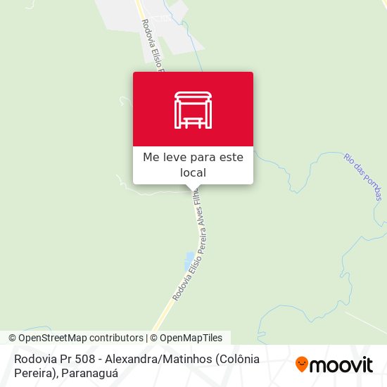 Rodovia Pr 508 - Alexandra / Matinhos (Colônia Pereira) mapa