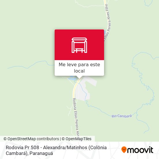 Rodovia Pr 508 - Alexandra / Matinhos (Colônia Cambará) mapa