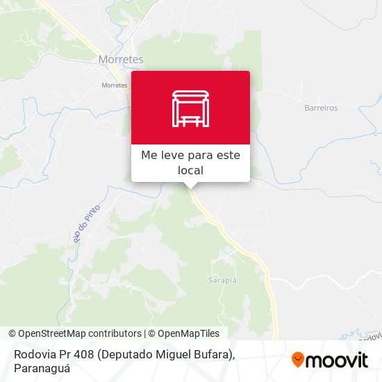 Rodovia Pr 408 (Deputado Miguel Bufara) mapa