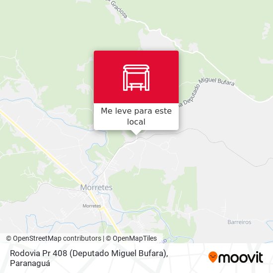 Rodovia Pr 408 (Deputado Miguel Bufara) mapa