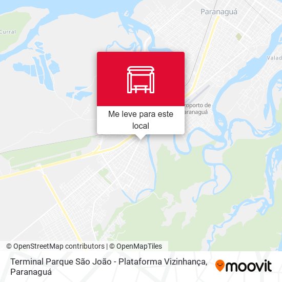 Terminal Parque São João - Plataforma Vizinhança mapa