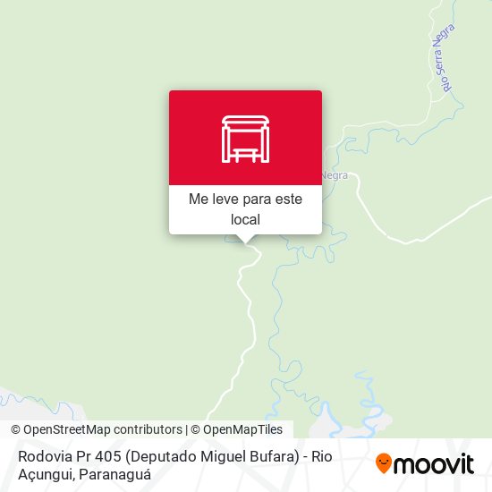 Rodovia Pr 405 (Deputado Miguel Bufara) - Rio Açungui mapa