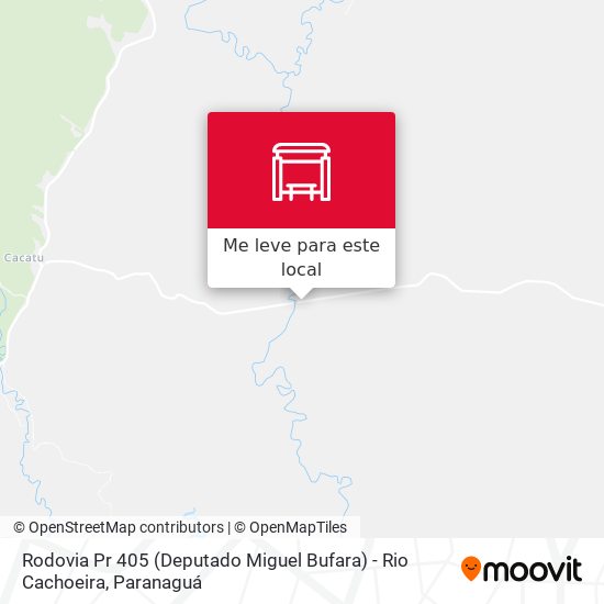 Rodovia Pr 405 (Deputado Miguel Bufara)  - Rio Cachoeira mapa