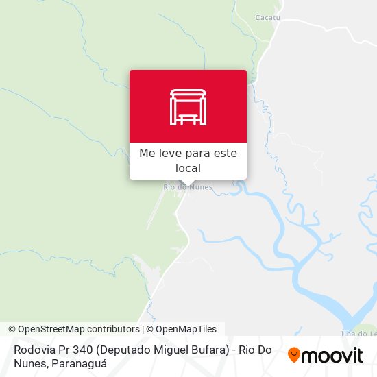 Rodovia Pr 340 (Deputado Miguel Bufara) - Rio Do Nunes mapa