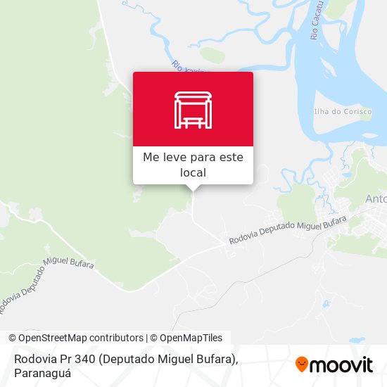 Rodovia Pr 340 (Deputado Miguel Bufara) mapa