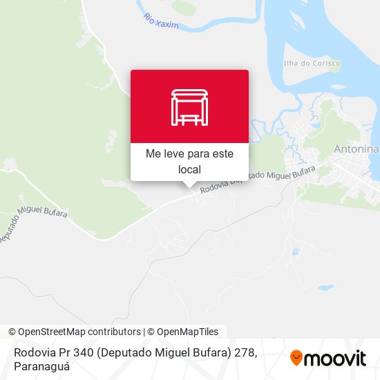 Rodovia Pr 340 (Deputado Miguel Bufara) 278 mapa
