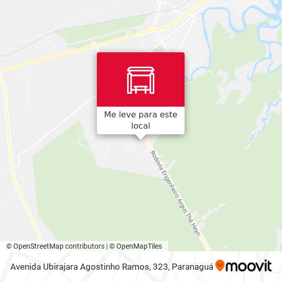 Avenida Ubirajara Agostinho Ramos, 323 mapa