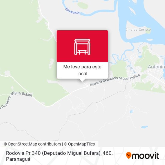 Rodovia Pr 340 (Deputado Miguel Bufara), 460 mapa