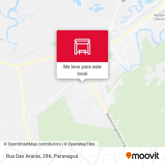 Rua Das Ararás, 286 mapa
