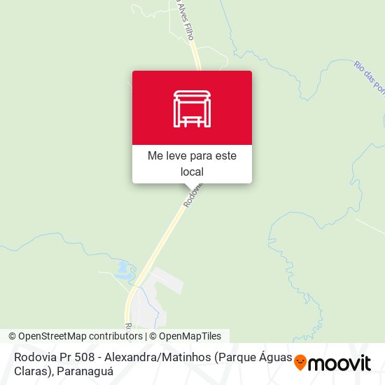 Rodovia Pr 508 - Alexandra / Matinhos (Parque Águas Claras) mapa