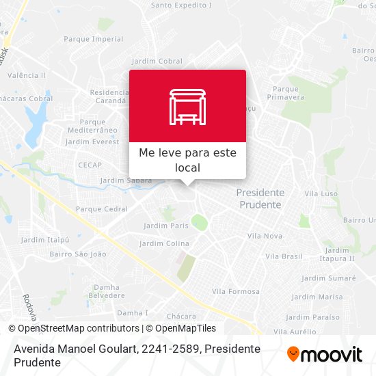 Avenida Manoel Goulart, 2241-2589 mapa