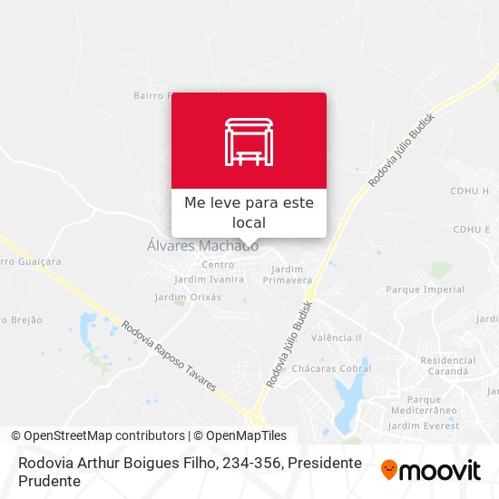 Rodovia Arthur Boigues Filho, 234-356 mapa