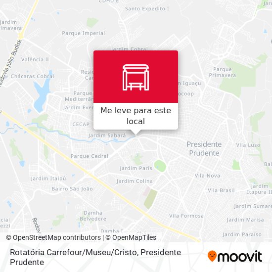 Rotatória Carrefour / Museu / Cristo mapa