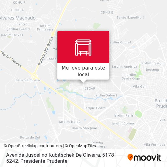 Avenida Juscelino Kubitschek De Oliveira, 5178-5242 mapa