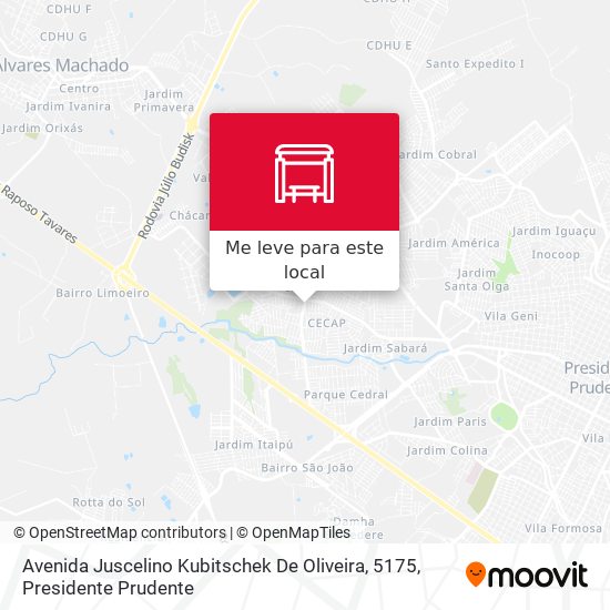 Avenida Juscelino Kubitschek De Oliveira, 5175 mapa