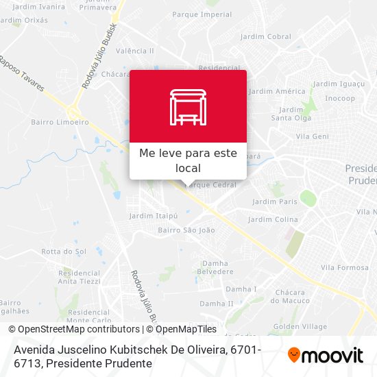 Avenida Juscelino Kubitschek De Oliveira, 6701-6713 mapa