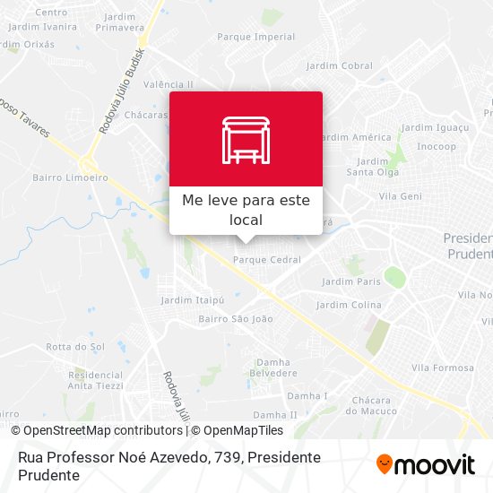 Rua Professor Noé Azevedo, 739 mapa