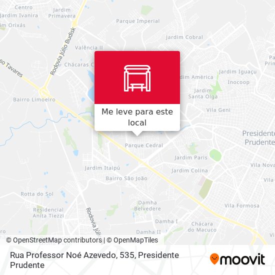 Rua Professor Noé Azevedo, 535 mapa