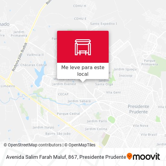 Avenida Salim Farah Maluf, 867 mapa