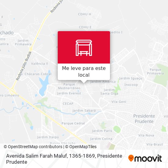 Avenida Salim Farah Maluf, 1365-1869 mapa
