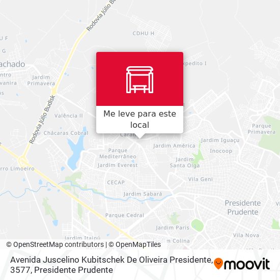 Avenida Juscelino Kubitschek De Oliveira Presidente, 3577 mapa