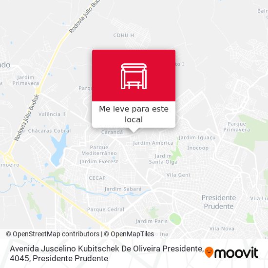 Avenida Juscelino Kubitschek De Oliveira Presidente, 4045 mapa