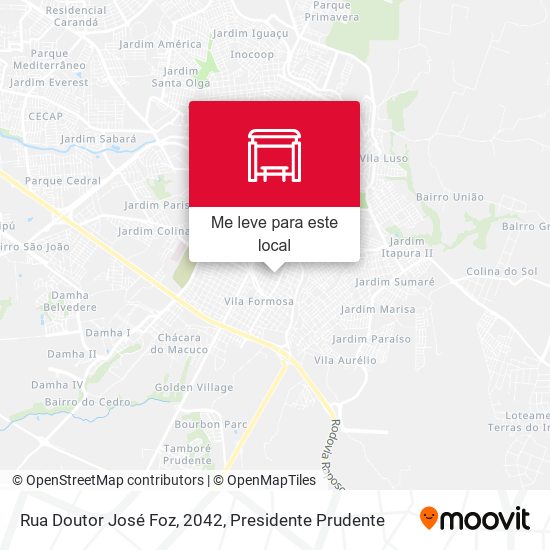 Rua Doutor José Foz, 2042 mapa
