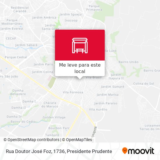 Rua Doutor José Foz, 1736 mapa