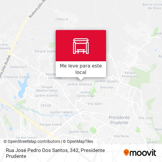 Rua José Pedro Dos Santos, 342 mapa