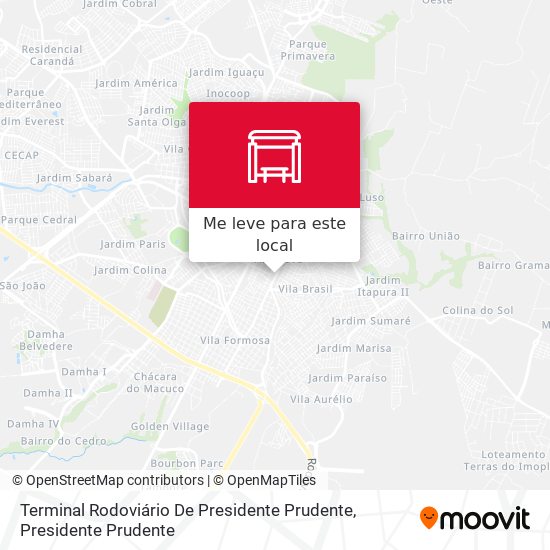 Terminal Rodoviário De Presidente Prudente mapa