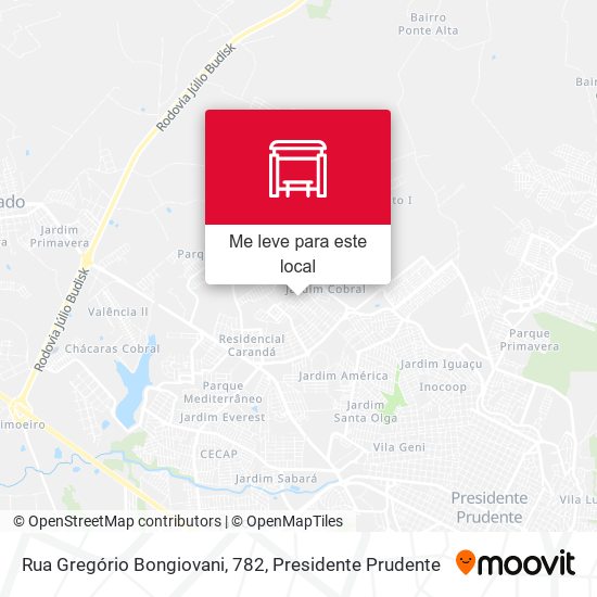 Rua Gregório Bongiovani, 782 mapa