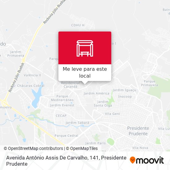 Avenida Antônio Assis De Carvalho, 141 mapa