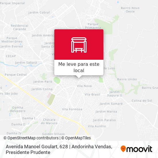 Avenida Manoel Goulart, 628 | Andorinha Vendas mapa