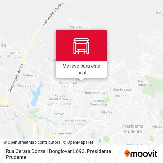 Rua Cerata Donzeli Bongiovani, 693 mapa