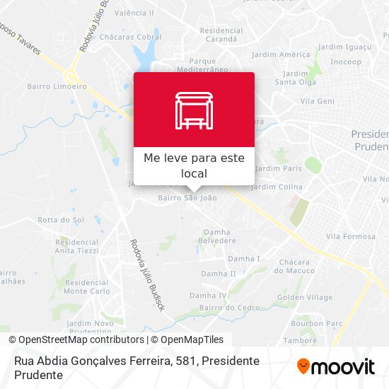 Rua Abdia Gonçalves Ferreira, 581 mapa