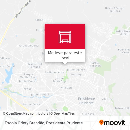 Escola Odety Brandão mapa