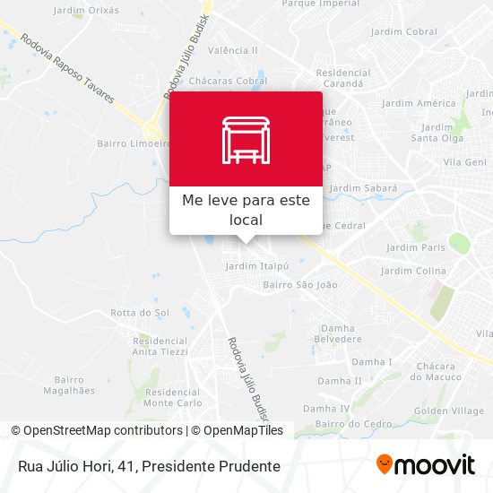 Rua Júlio Hori, 41 mapa