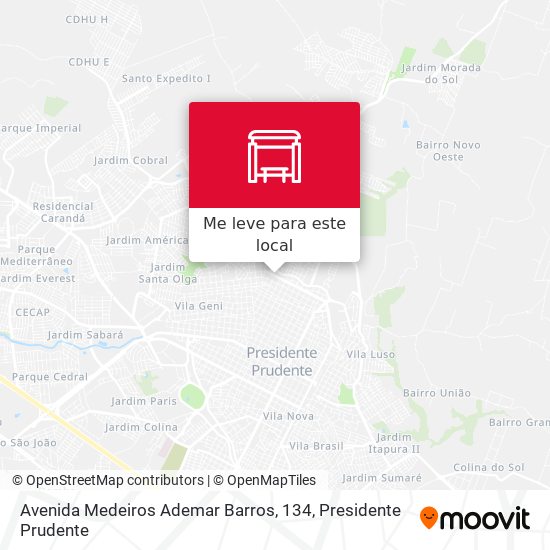 Avenida Medeiros Ademar Barros, 134 mapa