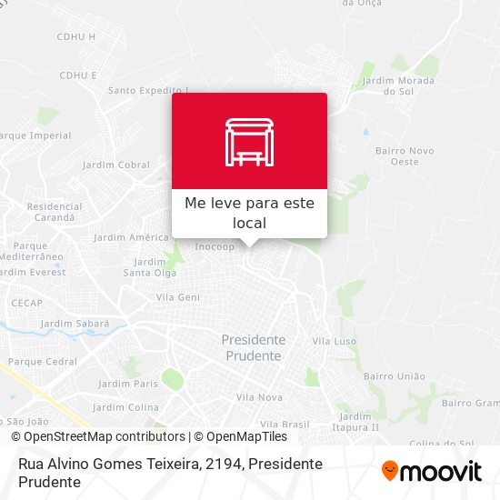 Rua Alvino Gomes Teixeira, 2194 mapa