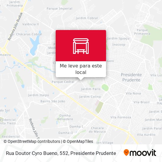 Rua Doutor Cyro Bueno, 552 mapa