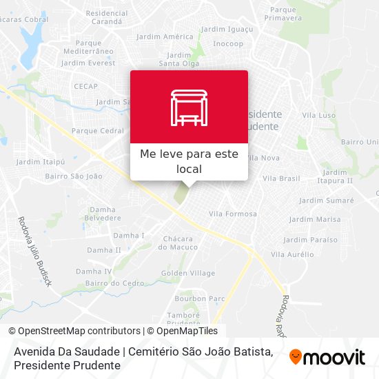 Avenida Da Saudade | Cemitério São João Batista mapa