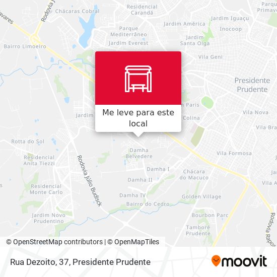 Rua Dezoito, 37 mapa