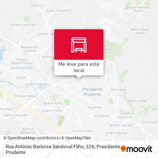 Rua Antônio Barbosa Sandoval Filho, 326 mapa